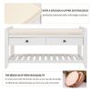 Shoe Rack with Cushioned Seat and Drawers,Multipurpose Entryway Storage Bench