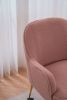 Modern Soft Teddy fabric Ivory Ergonomics Accent Chair Living Room Chair Bedroom Chair Home Chair With Gold Legs And Adjustable Legs For Indoor Home