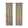 Knitted Jacquard Damask Total Blackout Grommet Top Curtain Panel(Only 1 Pc Panel)