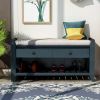 Shoe Rack with Cushioned Seat and Drawers,Multipurpose Entryway Storage Bench