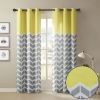 Chevron Printed Room Darkening Grommet Top Panel Pair