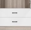 Doors Bedroom Armoire Wardrobe Closet Cabinet, Wardrobe Closet with Hanging Rod, Wood Closet Wardrobe for Large Storage
