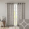 Fretwork Print Grommet Top Window Curtain Panel(Only 1 Pc Panel)