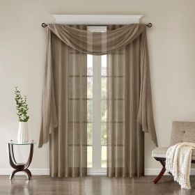 Solid Crushed Curtain Panel Pair(2 Pcs Window Panels) (Color: as Pic)