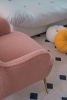 Modern Soft Teddy fabric Ivory Ergonomics Accent Chair Living Room Chair Bedroom Chair Home Chair With Gold Legs And Adjustable Legs For Indoor Home