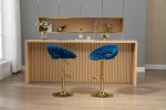 COOLMORE Swivel Bar Stools Set of 2 Adjustable Counter Height Chairs with Footrest for Kitchen, Dining Room 2PC/SET