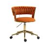 COOLMORE Home Office Desk Chair, Vanity Chair, Modern Adjustable Home Computer Executive Chair Swivel Task Chair for Small Space, Living Room, Make-up