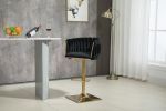 COOLMORE Vintage Bar Stools with Back and Footrest Counter Height Dining Chairs 2PC/SET