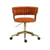 COOLMORE Home Office Desk Chair, Vanity Chair, Modern Adjustable Home Computer Executive Chair Swivel Task Chair for Small Space, Living Room, Make-up