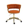 COOLMORE Home Office Desk Chair, Vanity Chair, Modern Adjustable Home Computer Executive Chair Swivel Task Chair for Small Space, Living Room, Make-up