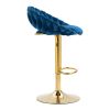 COOLMORE Swivel Bar Stools Set of 2 Adjustable Counter Height Chairs with Footrest for Kitchen, Dining Room 2PC/SET