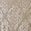 Knitted Jacquard Damask Total Blackout Grommet Top Curtain Panel(Only 1 Pc Panel)