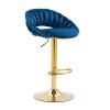 COOLMORE Swivel Bar Stools Set of 2 Adjustable Counter Height Chairs with Footrest for Kitchen, Dining Room 2PC/SET
