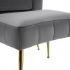 Velvet Accent Chair Set Barrel Chair with Ottoman Modern Club Chair Reading Armchair with Lumbar Pillow for Living Room, Bedroom, Study Room