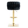 COOLMORE Vintage Bar Stools with Back and Footrest Counter Height Dining Chairs 2PC/SET