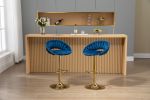 COOLMORE Swivel Bar Stools Set of 2 Adjustable Counter Height Chairs with Footrest for Kitchen, Dining Room 2PC/SET