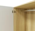 Doors Bedroom Armoire Wardrobe Closet Cabinet, Wardrobe Closet with Hanging Rod, Wood Closet Wardrobe for Large Storage