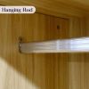 Doors Bedroom Armoire Wardrobe Closet Cabinet, Wardrobe Closet with Hanging Rod, Wood Closet Wardrobe for Large Storage