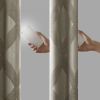 Ogee Knitted Jacquard Total Blackout Curtain Panel(Only 1 Pc Panel)