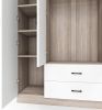 Doors Bedroom Armoire Wardrobe Closet Cabinet, Wardrobe Closet with Hanging Rod, Wood Closet Wardrobe for Large Storage