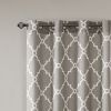Fretwork Print Grommet Top Window Curtain Panel(Only 1 Pc Panel)