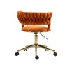 COOLMORE Home Office Desk Chair, Vanity Chair, Modern Adjustable Home Computer Executive Chair Swivel Task Chair for Small Space, Living Room, Make-up