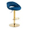 COOLMORE Swivel Bar Stools Set of 2 Adjustable Counter Height Chairs with Footrest for Kitchen, Dining Room 2PC/SET