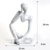 Nordic Art Abstract Thinker Statue Home Crafts Resin Statues Abstract Figure Sculpture Small Ornaments Office Home Desktop Decor