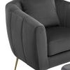 Velvet Accent Chair Set Barrel Chair with Ottoman Modern Club Chair Reading Armchair with Lumbar Pillow for Living Room, Bedroom, Study Room