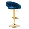 COOLMORE Swivel Bar Stools Set of 2 Adjustable Counter Height Chairs with Footrest for Kitchen, Dining Room 2PC/SET