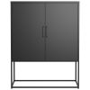 Heavy Duty Metal Buffet Sideboard Modern Steel Storage Cabinet with 2 Shelves, Free Standing Accent Cabinet with Magnetic Doors for Bedroom, Kitchen
